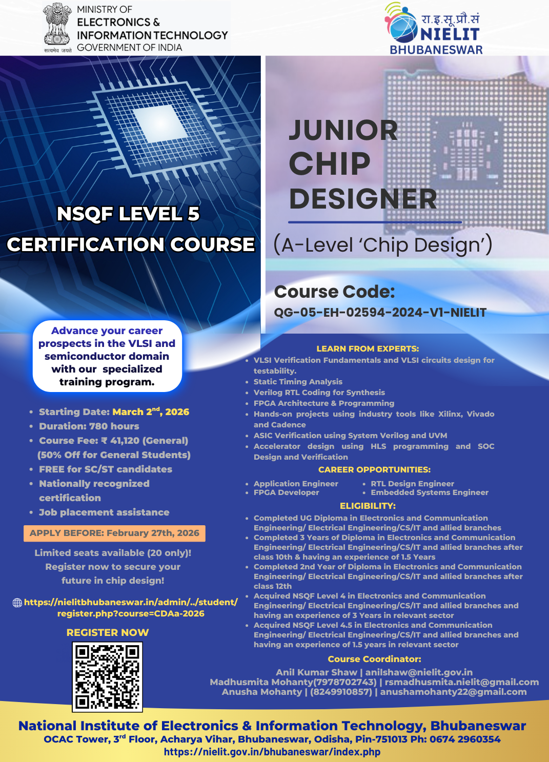 Junior Chip Designer (A-Level 'Chip Design') Flyer