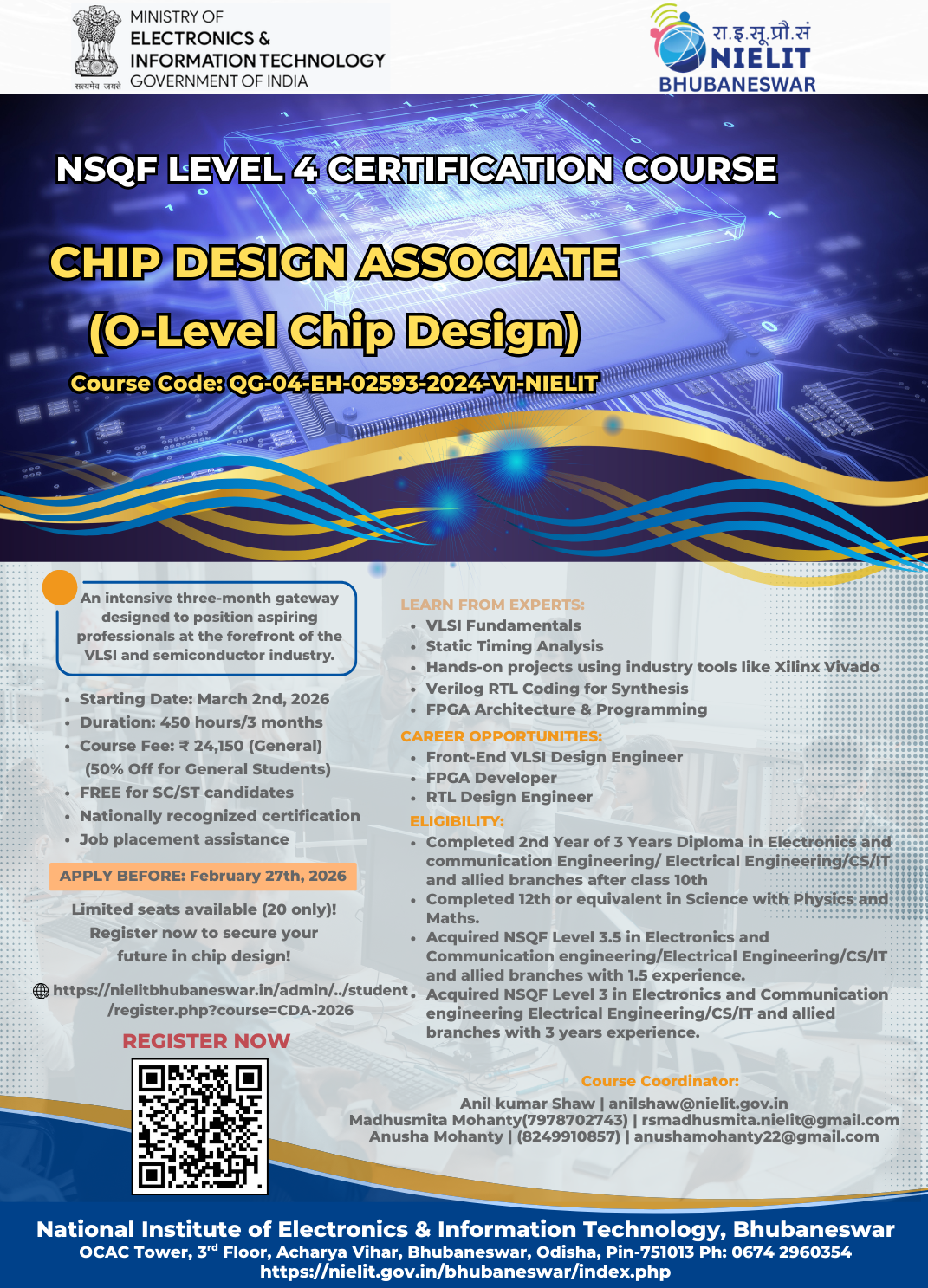 CHIP DESIGN ASSOCIATE (O-Level Chip Design) Flyer