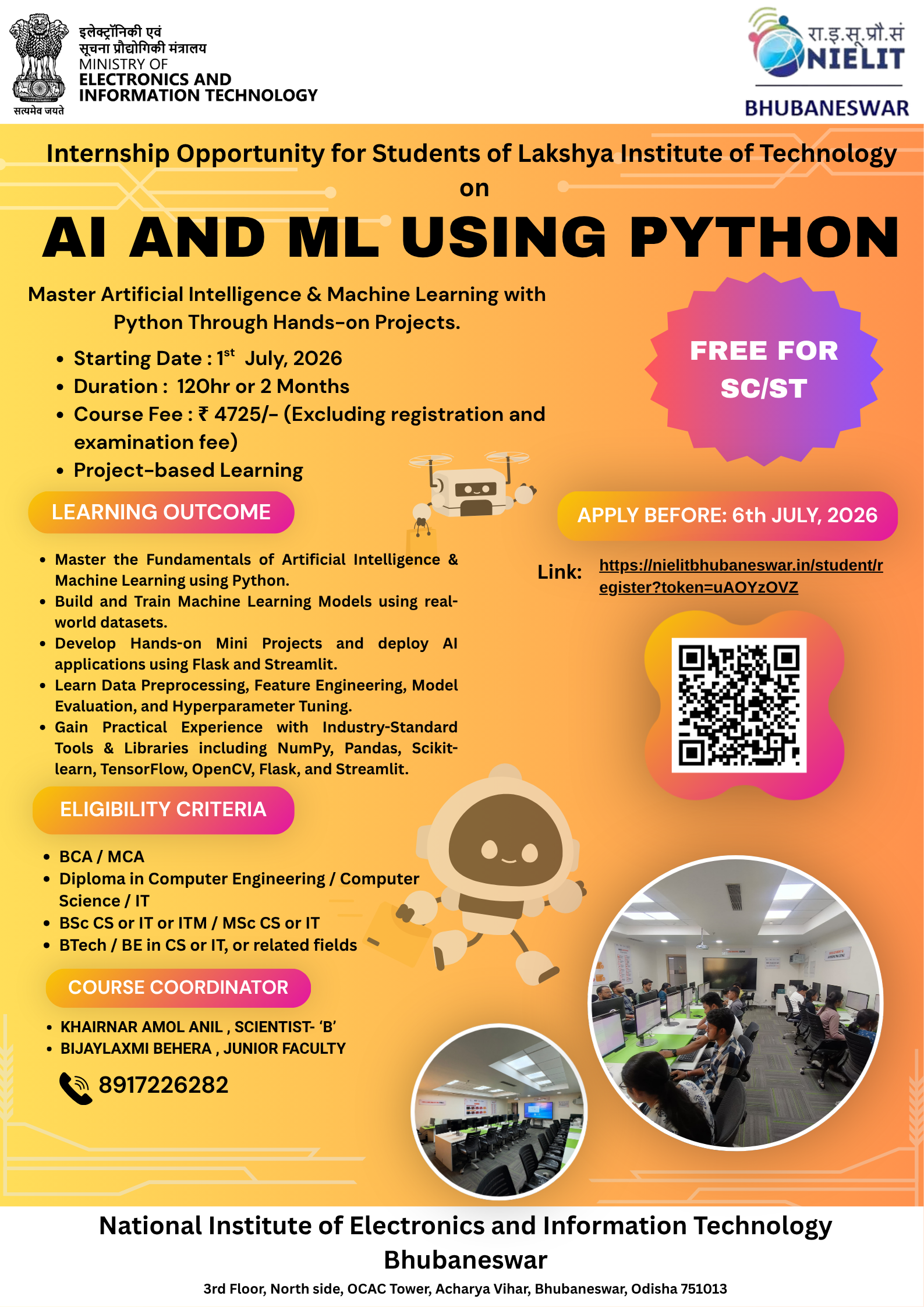 AI and ML Using Python Flyer